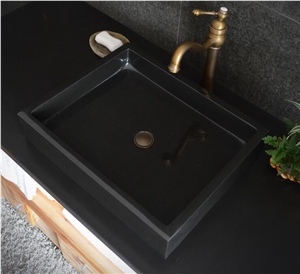 Shanxi Black Granite Square and Rectangle Sink,Natural Stone Basin, Bathroom Sinks, Wash Bowls,China Hand Made Bathroom Washing Basin, Own Factory with C