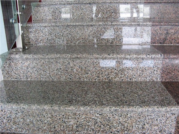 Cheap Polished China Red Granite Stairs & Steps