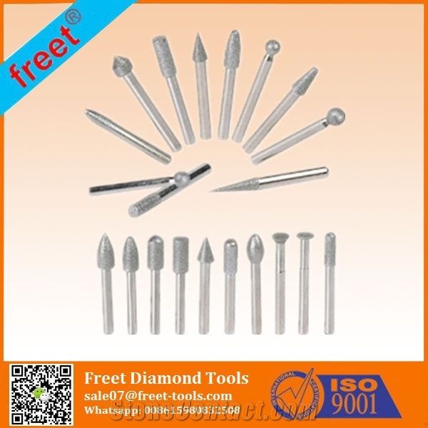 Diamond Abrasive Mounted Points with 6mm Shank