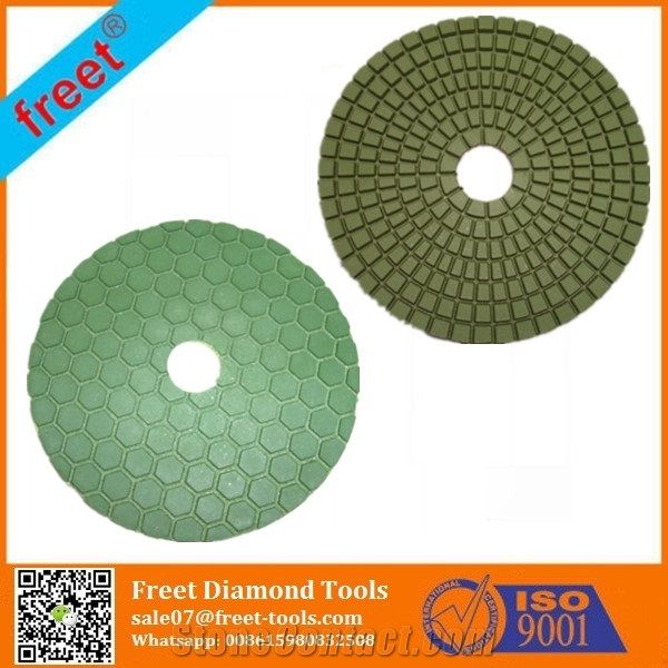 Diamond Polishing Pads 4" Wet/Dry Set for Granite Marble Tile Concrete Polishing