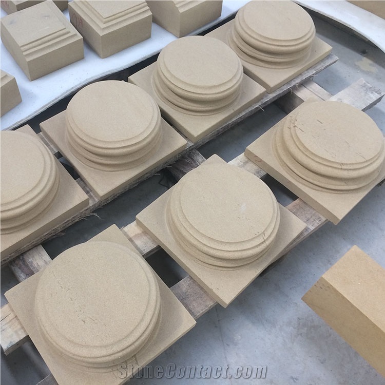 Beige Sandstone Caps Stone Quoin from China - StoneContact.com