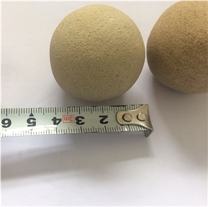 Beige Sandstone Round Ball Diameter 4 cm