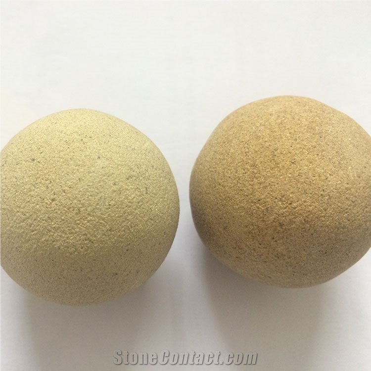 Beige Sandstone Round Ball Diameter 4 cm