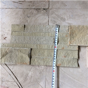 Beige Sandstone Split Face Culture Stone for Wall Decoration Stone Wall Cladding