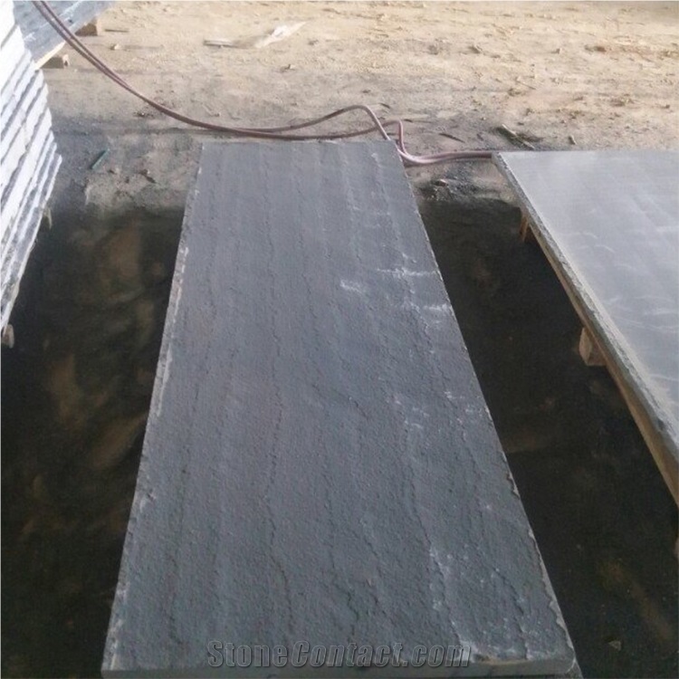Chinese Black Sandstone Flamed Surface