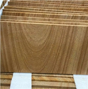 Yellow Wood Sandstone Tiles for Floor and Walls