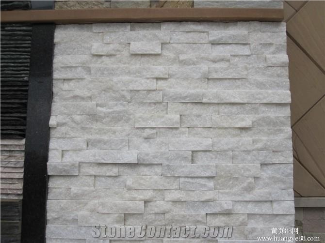Natural White Quartzite Wall Cladding Cultured Stone