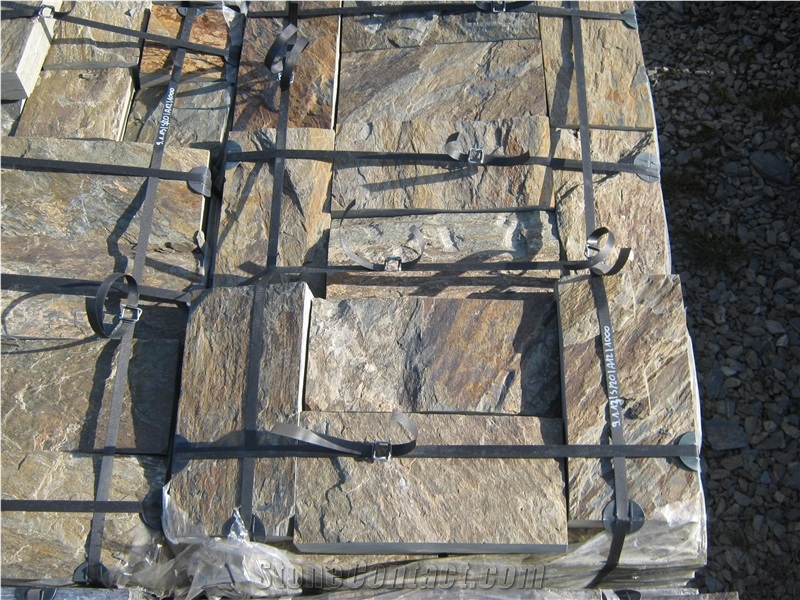 Charcoal Gray Jenkow Slate/Slate Cut Stone Four-Sided Pavers