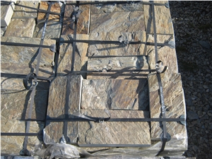 Charcoal Gray Jenkow Slate/Slate Cut Stone Four-Sided Pavers