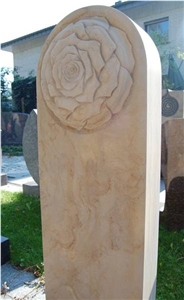 Sandstone Carved Upright Gravestones