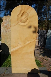 Sandstone Carved Upright Gravestones
