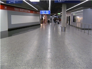 Airport Frankfurt Terminal H-Star East Project- Grey Granite Floor Application
