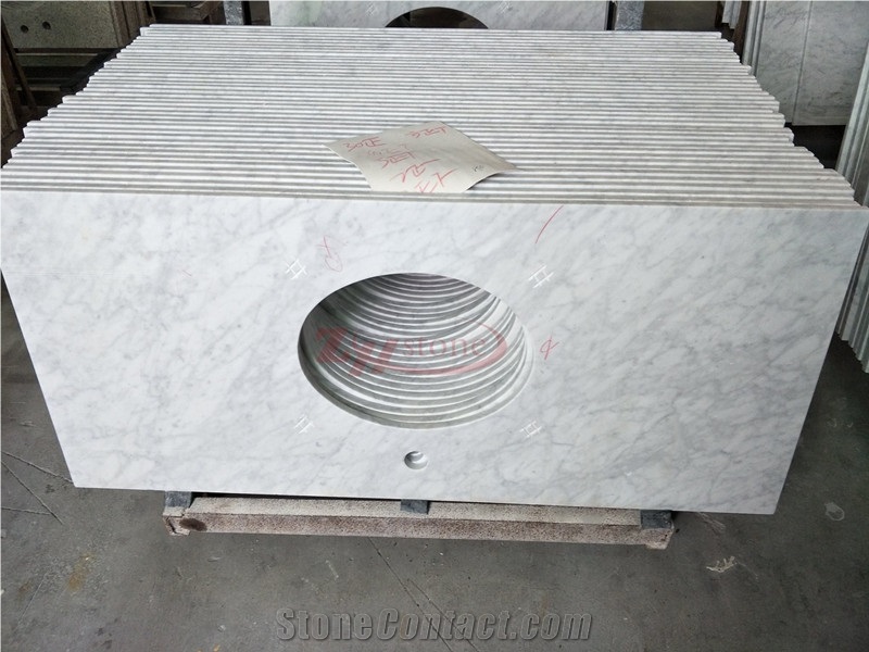 Guangxi White Marble Vanity Top for Hotel