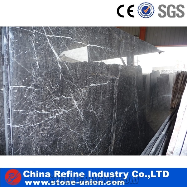 Clear Surface Fine Lines Cheap Hang Grey Red Vein Marble Slabs, China Grey Marble,Hangzhou Gray Marble,Imperial Silver Spider Marmoles Slabs