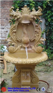 Garden Multicolor Granite Fountain,Garden Exterior Fountain Manufacturer,Supplier,Water Fountain,Indoor Fountain