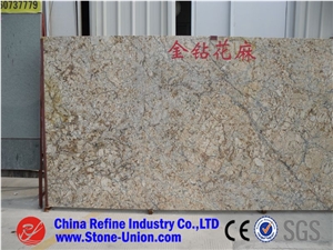 Golden Crystal Granite,Golden Crystal China,China Golden Crystal Granite,Yellow Granite for Exterior - Interior Wall and Floor Applications
