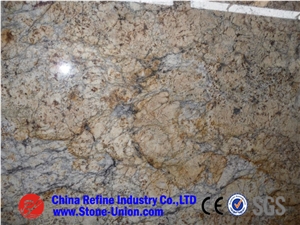 Golden Crystal Granite,Golden Crystal China,China Golden Crystal Granite,Yellow Granite for Exterior - Interior Wall and Floor Applications