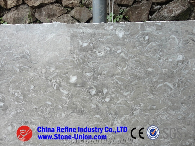 Gray Flower Marble, Overlord Flower Marble, Gray Glory,King Flower Grey Marble, Overlord Marble, Fossil Grey Marble, Grey Marble for Building Stone