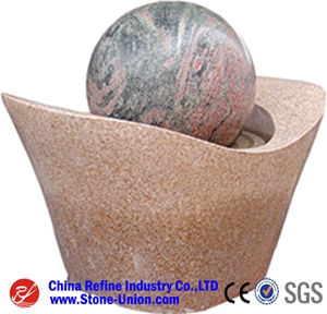 Grey Exterior Garden Fountains and Water Features,Floating Ball Fountains and Spheres Factory Sale
