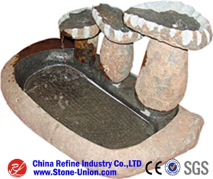 Grey Granite Stone Polished Garden Fountains,Water Features Exterior Fountains Factory Wholesale