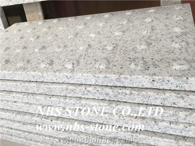 Blind Stone,Tactile Slabs, Light Grey, China Granite Blind Paving Stone, Road Pavers, Walkway, Exterior Pattern Flooring, Natural Building Stone Outdoor Use
