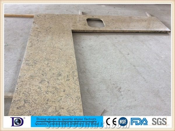 2cm Multicolor Quartz Stone Kitchen Bar Top Supplier A Quality