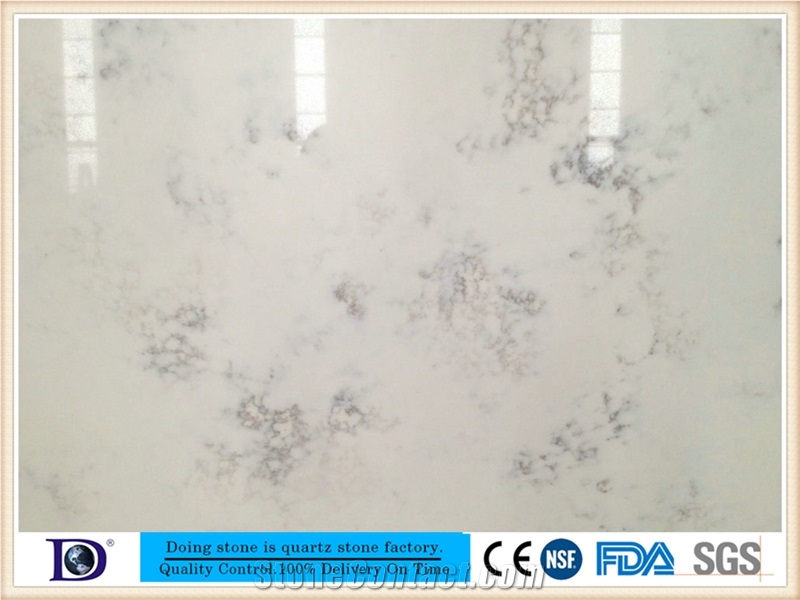 Carrara White Quartz Stone,Close Caesarstone Quartz,2cm High Quality Quartz Slabs,3cm Engineered Quartz Slabs in Usa,Solid Surface Quartz7303