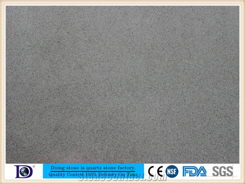 Pure Grey Quartz Slab,Polished Solid Surface Suartz Stone,2cm Engineered Quartz Slab in Usa,3cm Beige Quartz Stone 7119