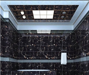 Black&Gold, Marble Tiles & Slabs, Marble Skirting, Marble Wall and Floor Covering Tiles, Pakistan Black Marble