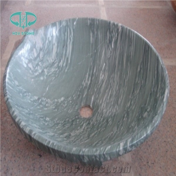 Athens Gray Marble, Kitchen Sinks, Wooden Grain White Marble Basin, Cheap and Hot Marble Basin & Sinks for Kitchen Decoration