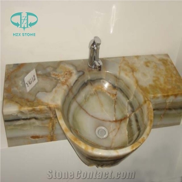 Beige Onyx Sink, China Basins Yellow Onyx Vessel Sinks, Wholesale Sinks,Distributed Basins,Rosin Crystal Yellow Farm Basins, Factory Nature Stone Sinks, Manufactured Cheap Square Wash Basins