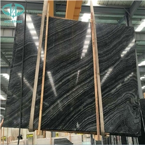 Black Wooden Vein/Black Tree/Serpeggiante/Ancient Wood Polished Marble Slabs for Interior Decoration