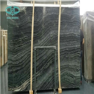 Black Wooden Vein-Cut/Black Tree/Ancient Wood/Serpeggiante Polished Marble Slabs for Floor/Wall Covering Interior Decoration