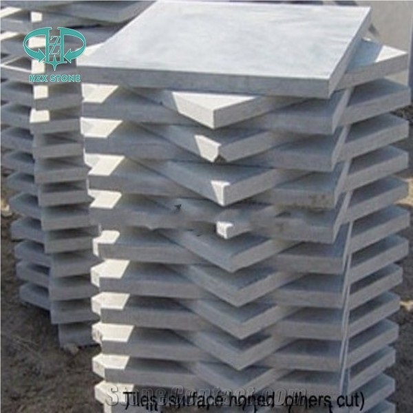 China Grey Blue Stone Honed Tiles for Landscape Step and Garden Paving