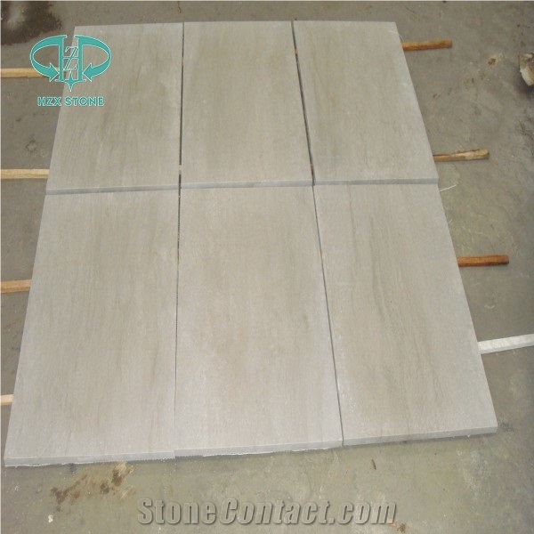 China Guangxi White/Grey Travertine Polished/Honed Marble Floor Tiles/Slabs for Covering