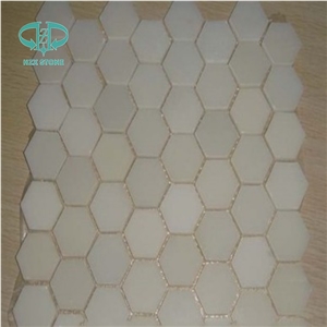 China Royal White/Statuary/Oriental/Snow/Carrara White Marble Mosaic Tiles Polished/Honed Hexagon Mosaic for Wall/Flooring