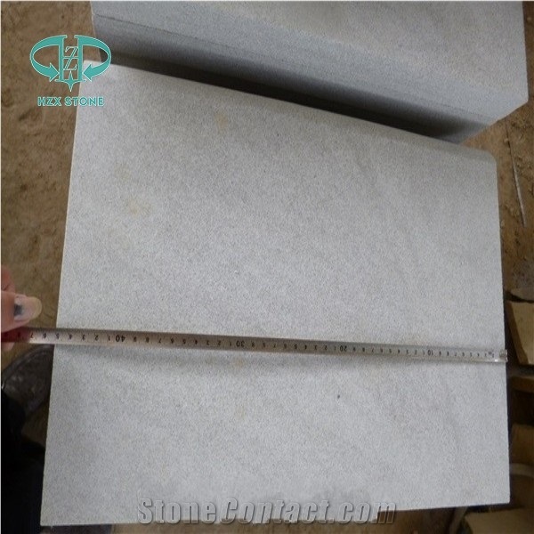 China White Pool Coping Sandstone Tiles for Paving Stone Wall Cladding