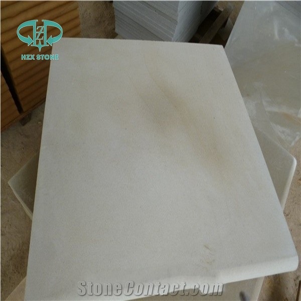 China White Pool Coping Sandstone Tiles for Paving Stone Wall Cladding