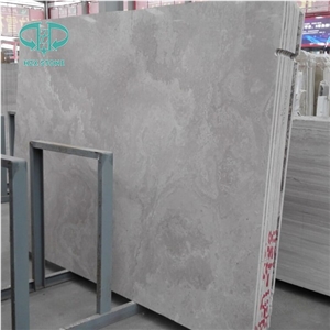 Cross-Cut Polished Guizhou White Wooden/Serpeggiante/Grain Marble Slabs for Floor Covering/Wall Cladding