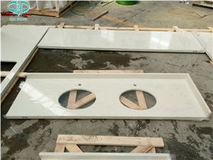 Crystal White Quartz Stone Countertop/White Quartz Kitchen Counter Top/Quartz Countertops