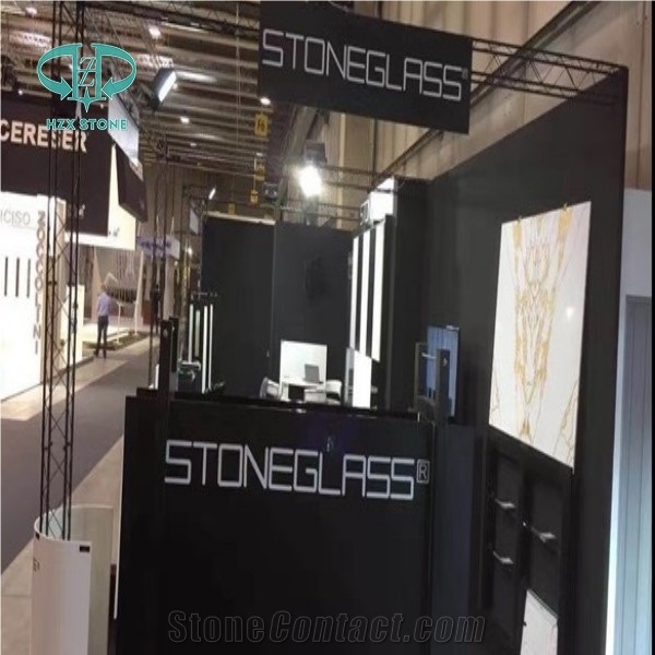 Crystallized Glass Stone/Nano Crystallized Glass/Microcrystal Glass Slabs & Tiles/Lamina Tile/Black Manmade Stone