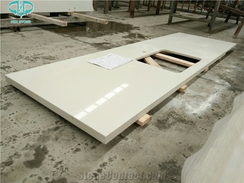 Custom White Quartz Kitchen Bar Top,Worktops,Quartz Stone Kitchen Countertop,Engineered Stone Kitchen Countertops
