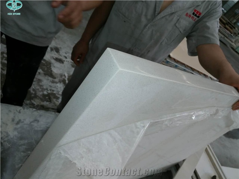 Custom White Quartz Kitchen Bar Top,Worktops,Quartz Stone Kitchen Countertop,Engineered Stone Kitchen Countertops
