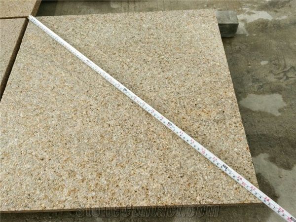 G682 Granite Yellow Rusty Flamed Polishing Granite Big Random Slab