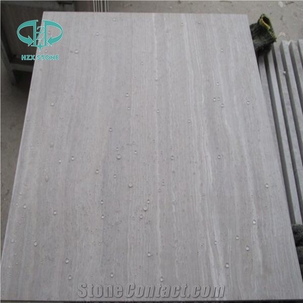 Natural Stone Guizhou White Wooden Grain,China Serpegiante Light Grey Wood Vein Polished Marble Slabs for Interior Decoration Such as Flooring/Walling