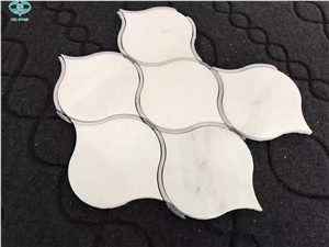 New White Marble Mosaic Pattern Tiles Polished/Honed Mosaic for Walling, Floor