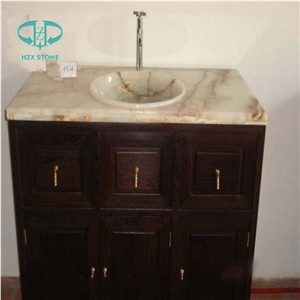 Onyx Basin Cabinet, Onyx Sinks with Vanity Top, Bathroom Vanity Vessels, Distributor Basins, Cheap Bowls & Nature Stone Sinks, Wholesale Wash Basins
