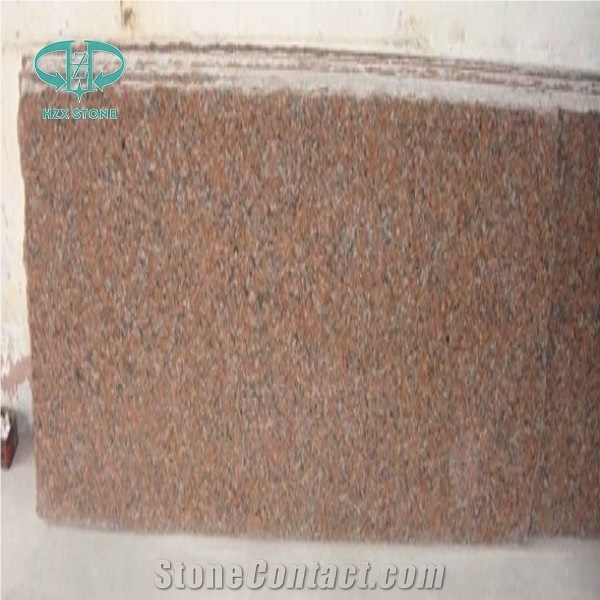 Polished G562 Granite Slab, China Red Granite