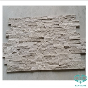 White Oak,China White Wood Vein Marble Splitted Culture Stone,Ledge Stone, Wall Cladding Panel,Stacked Stone Veneer( Corner Stone,Brick Stacked Stone),Exposed Wall Stone