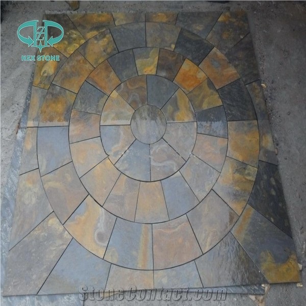 Yellow/Rust/Beige Slate Floor/Wall Tile/Culture Slate/Natural Stone/Cement Stone